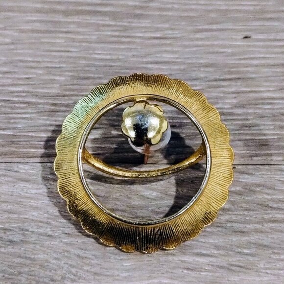 Torino Jewelry - Vintage TORINO Flower Scarf Slide 1980s